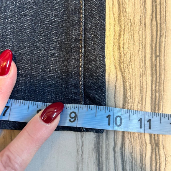 EUC PAIGE Bell Canyon Dark Blue Flare Bootcut Stretch Jeans - Picture 14 of 15